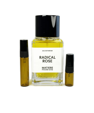Matière Première Radical Rose perfume sample in amber glass atomizer