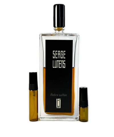Serge Lutens Ambre Sultan perfume sample in glass atomizer