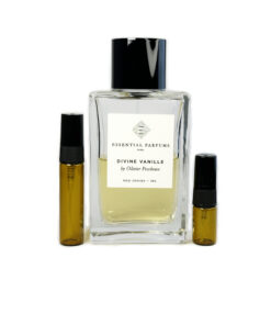 Essential Parfums Divine Vanille perfume sample in amber glass atomizer