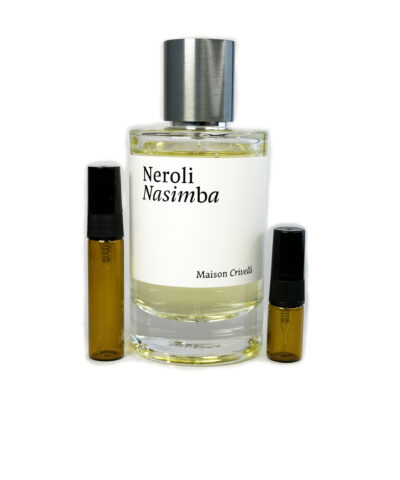 Maison Crivelli Neroli Nasimba perfume sample in glass atomizer