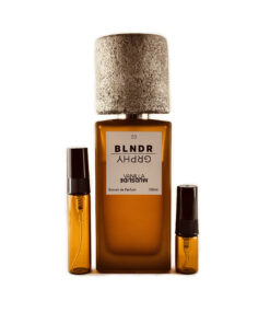 Blndrgrphy Vanilla Mudslide perfume sample in amber glass atomizer